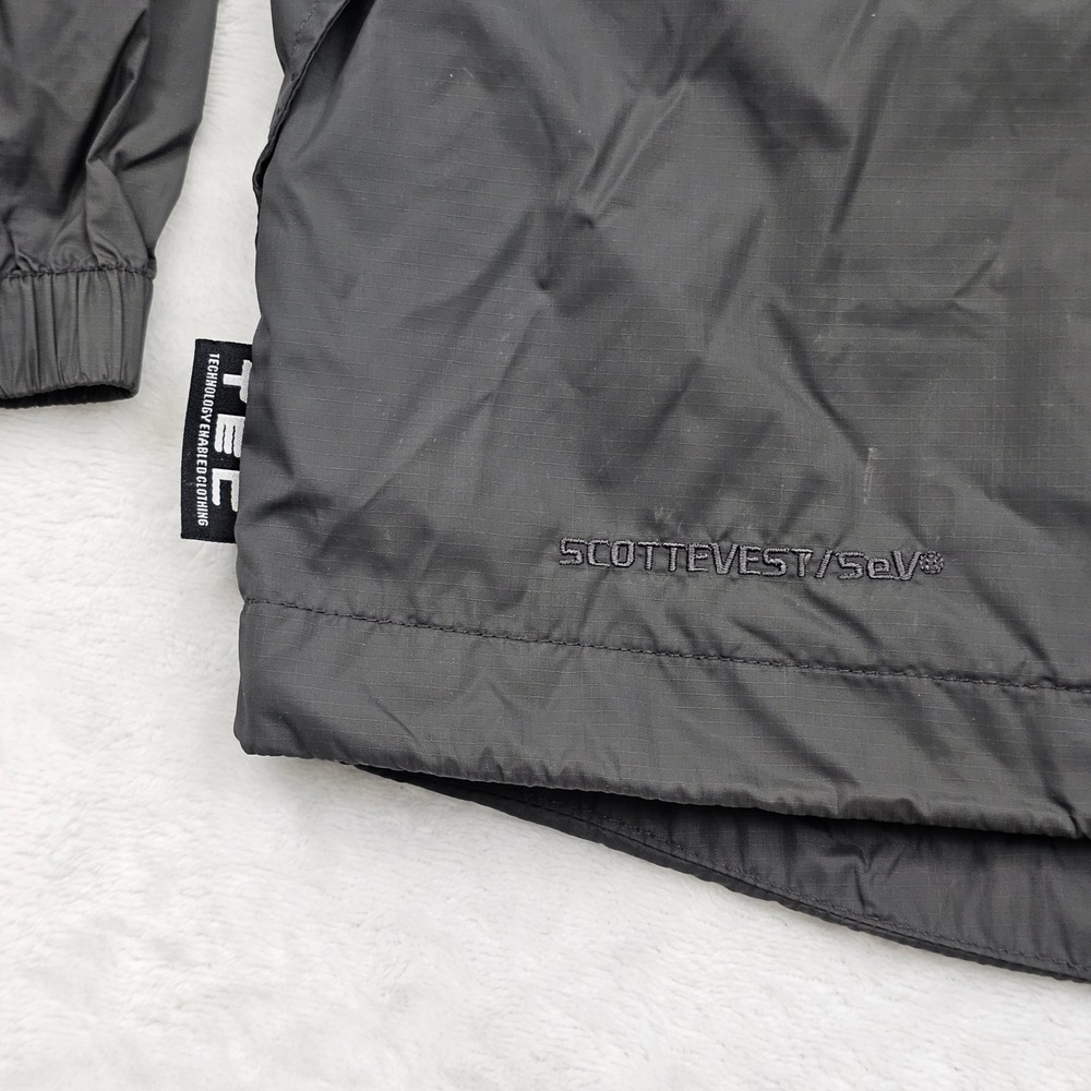 SCOTTEVEST Windbreaker Jacket Mens M Gray Multi-Pocket Techwear Gorpcore TEC - Picture 10 of 14